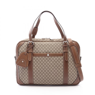 グッチ GUCCI ディアマンテ 2WAY ブリーフケース バッグ PVCコーティングキャンバス レザー メンズ ベージュ系 / ブラウン系 267898 【中古】