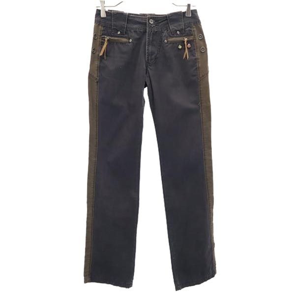 DIESEL ディーゼル ストレートパンツ w26 ブラック×ブラウン