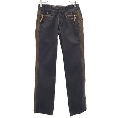 DIESEL ディーゼル ストレートパンツ w26 ブラック×ブラウン