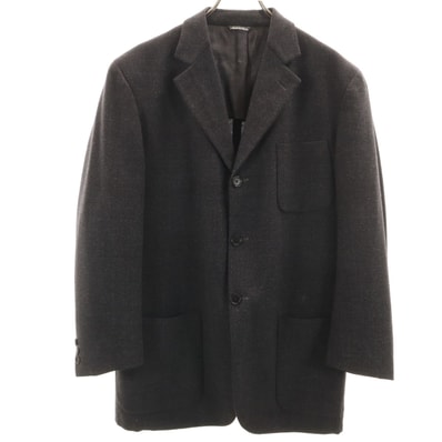 GIVENCHY ジバンシィ 90s イタリア製 オールド テーラードジャケット 50 チャコールグレー