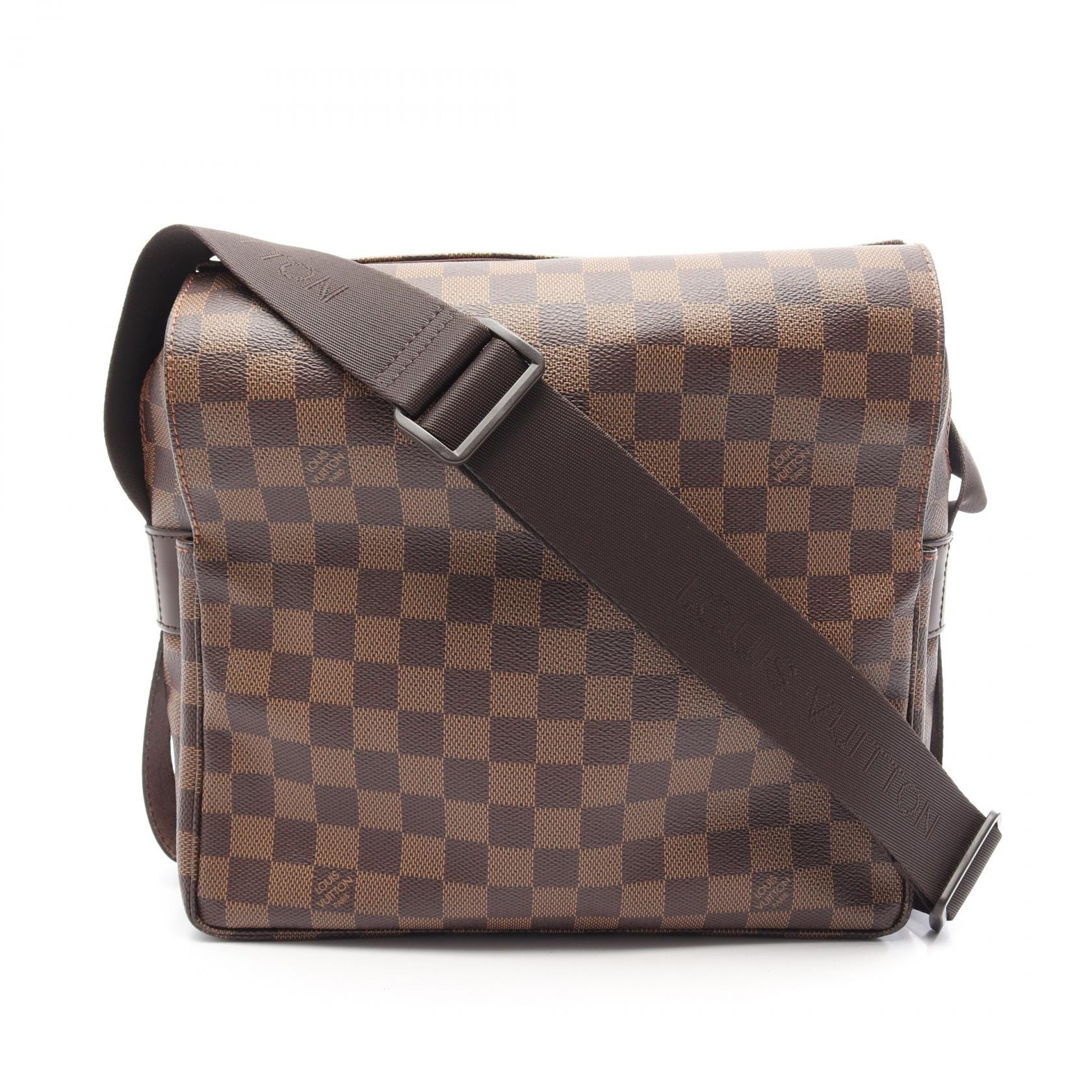 ルイ・ヴィトン LOUIS VUITTON ナヴィグリオ ダミエエベヌ ショルダーバッグ バッグ PVCコーティングキャンバス レザー ダミエ エベヌ メンズ レディース ブラウン系 N45255 【中古】