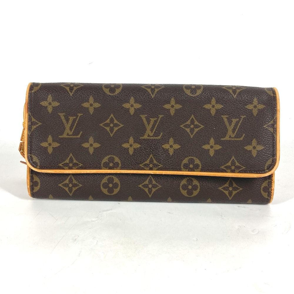 ルイヴィトン LOUIS VUITTON ポシェットツインGM M51852 モノグラム 2WAYバッグ クラッチバッグ 斜め掛け カバン ショルダーバッグ モノグラムキャンバス ブラウン