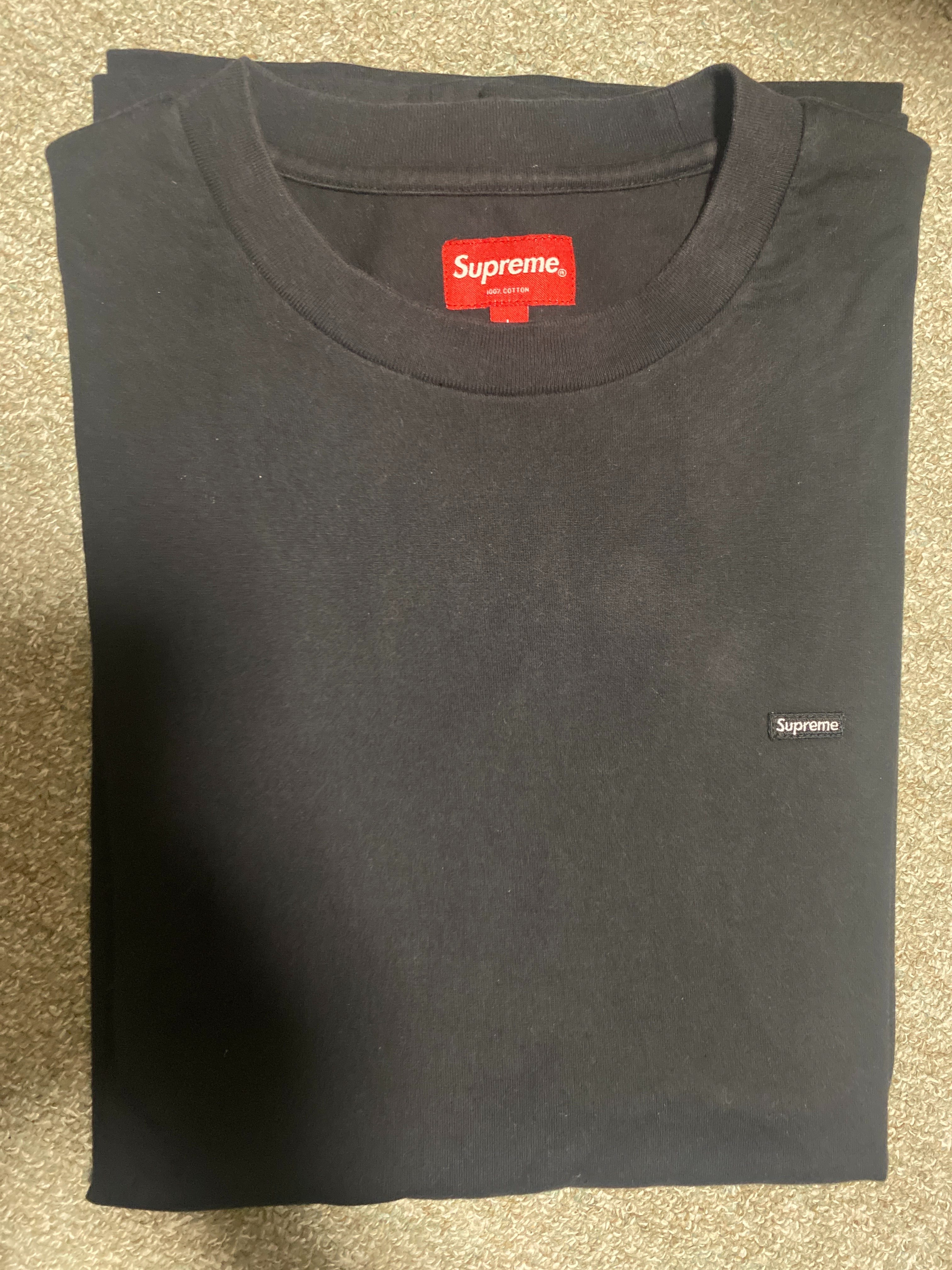 Supreme Small Box L/S Tee "Black"(21FW)