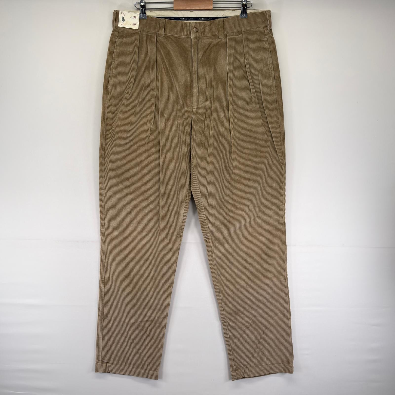 古着 美品 ポロ・ラルフローレン POLO RALPH LAUREN コーデュロイ パンツ コーデュロイ タグ付き ポロコーズ W38 L36  ベージュ系 メンズ