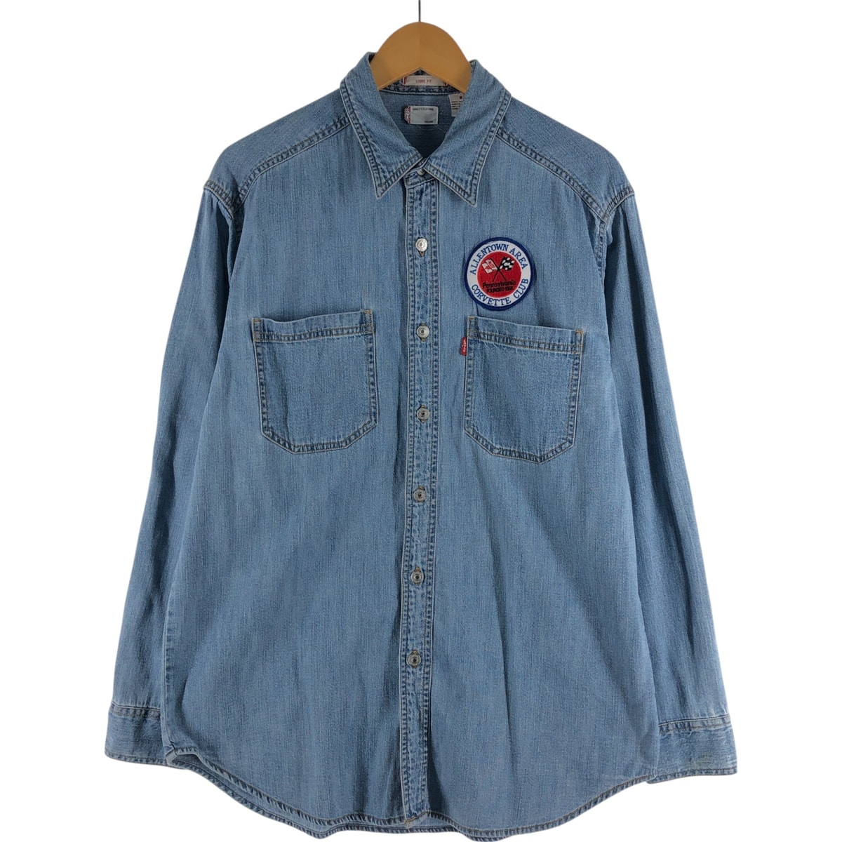 古着 リーバイス Levi's LOOSE FIT 長袖 デニムシャツ メンズS相当/eaa528625