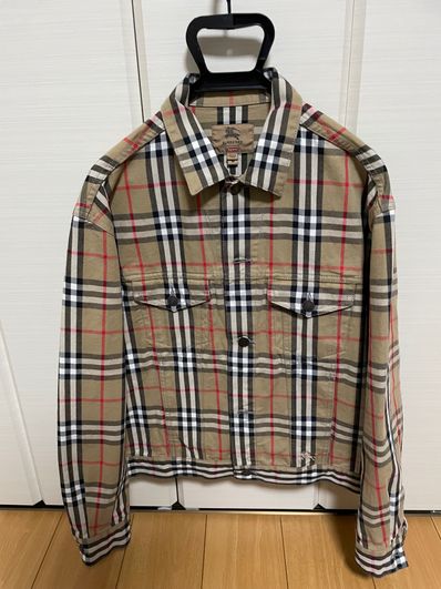 Supreme / Burberry Denim Trucker Jacket "Beige"