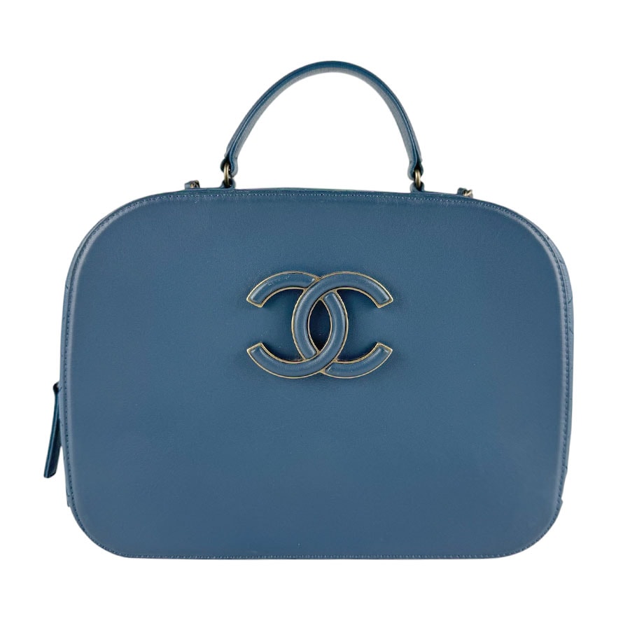 シャネル CHANEL ショルダーバッグ ハンドバッグ レザー インディゴブルー レディース【中古】 z10118