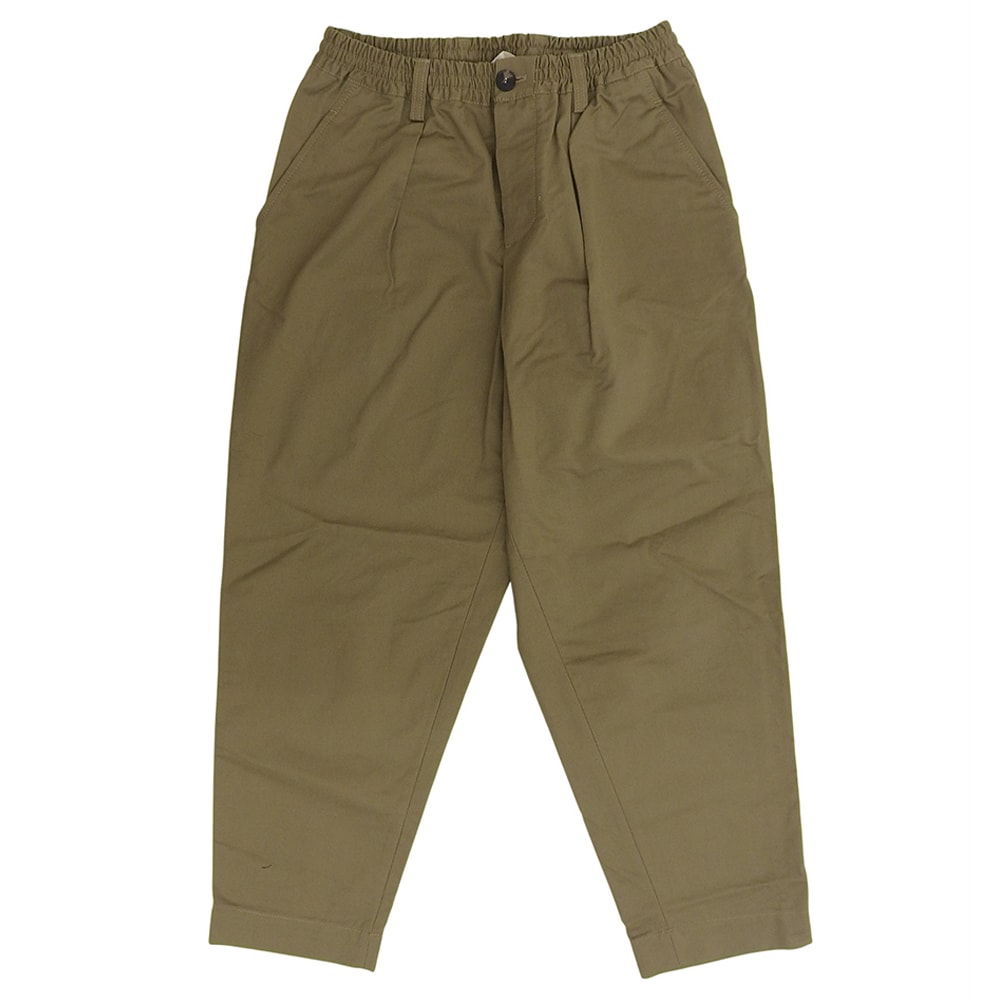 マルニ 美品 コットンギャバジンシャーリング1Pテーパードパンツ ボトムス メンズ カーキ 44 PUMU0017A4 24年製 44