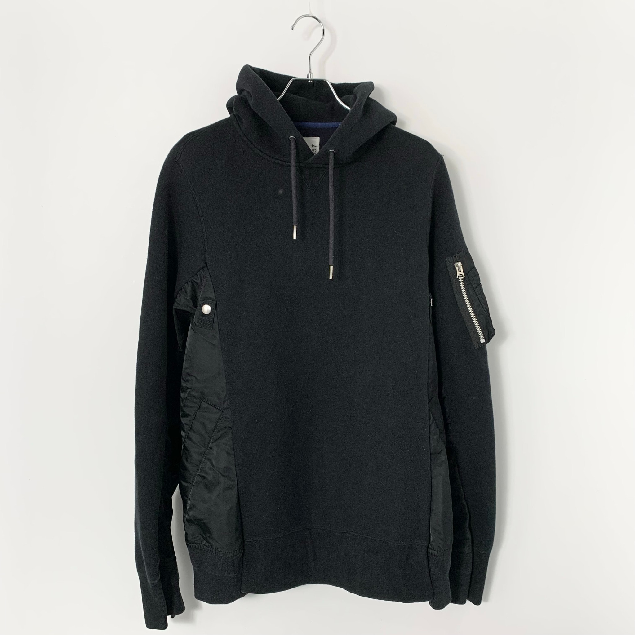 sacai SPONGE HOODED SWEAT SHIRTS Black