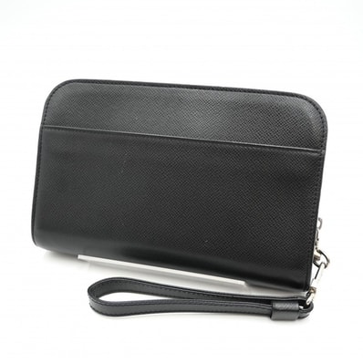 LOUIS VUITTON(ルイヴィトン)バイカル タイガ セカンドバッグ クラッチバッグ ブラック レザー シルバー金具 M30182 メンズ【中古】