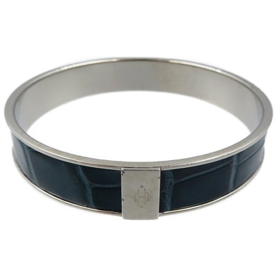 エルメス カワイイ クロコダイル 真鍮 シルバー グリーン