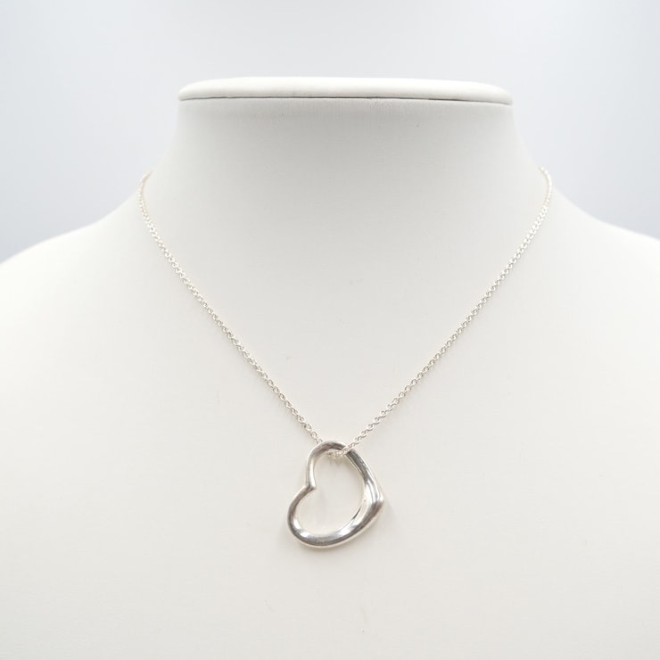 TIFFANY & Co.(ティファニー)エルサ・ペレッティ オープンハート ネックレス ペンダント シルバー レディース【中古】