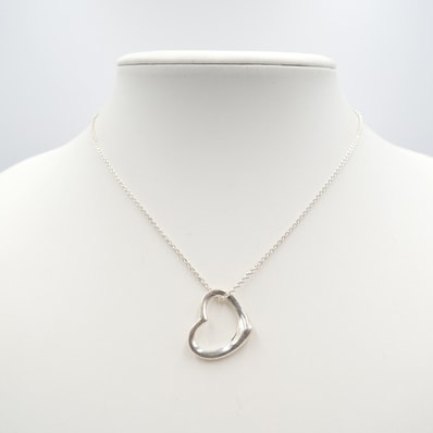 TIFFANY & Co.(ティファニー)エルサ・ペレッティ オープンハート ネックレス ペンダント シルバー レディース【中古】