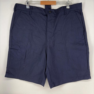 古着 レッドキャップ RED KAP ショートパンツ ワンポイント ジップ 大きいサイズ 作業着 ハーフパンツ w42 L12 ネイビー メンズ