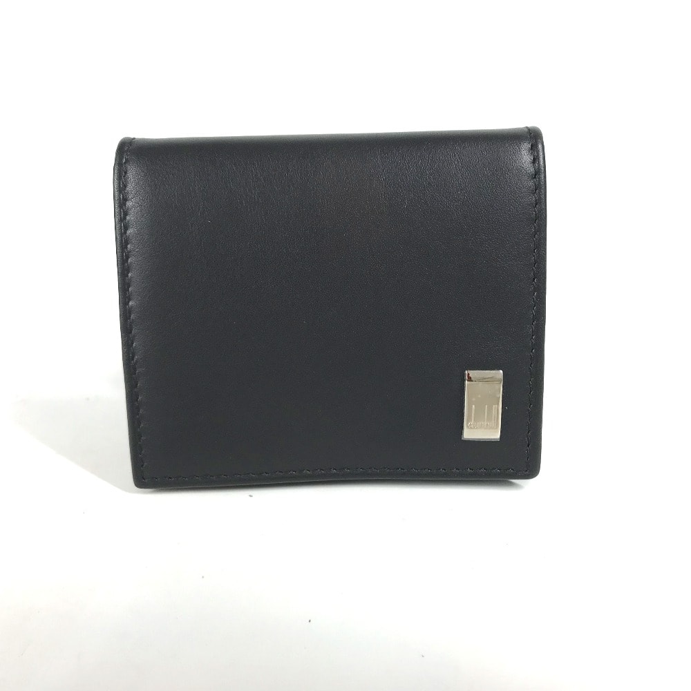ダンヒル Dunhill ロゴ フラップ 財布 小銭入れ コインケース レザー ブラック 未使用