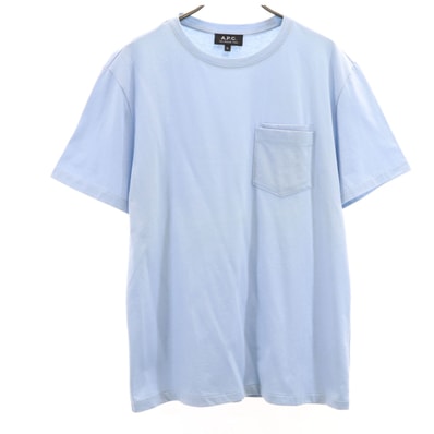 A.P.C. アーペーセー 日本製 半袖 Tシャツ S 水色系 ポケT 無地