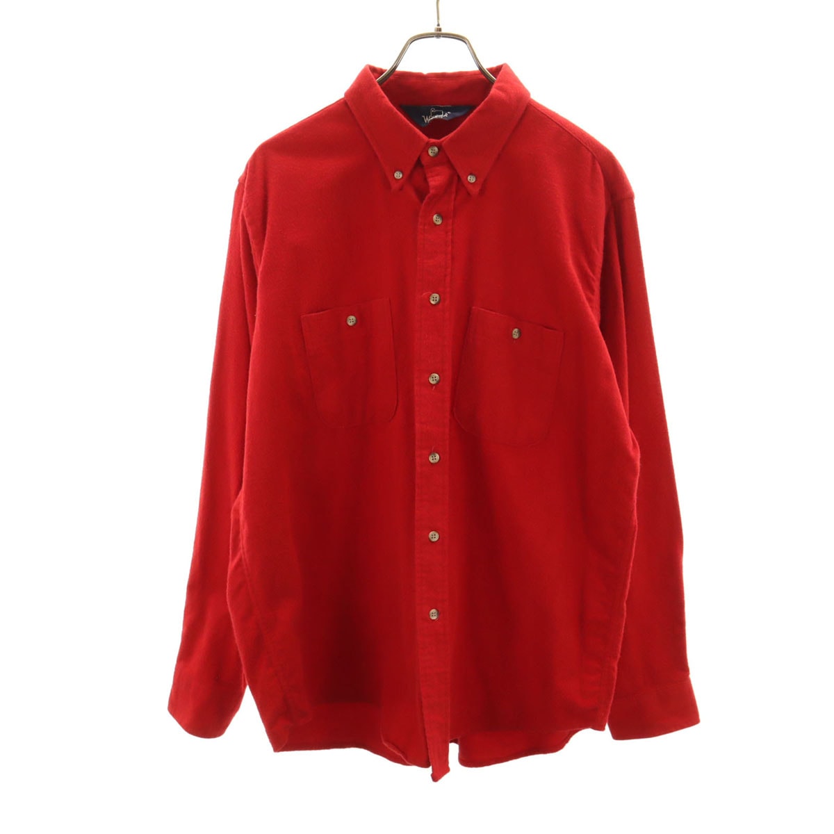WOOLRICH ウールリッチ 80s ヴィンテージ 紺タグ 長袖 フランネル ボタンダウンシャツ レッド