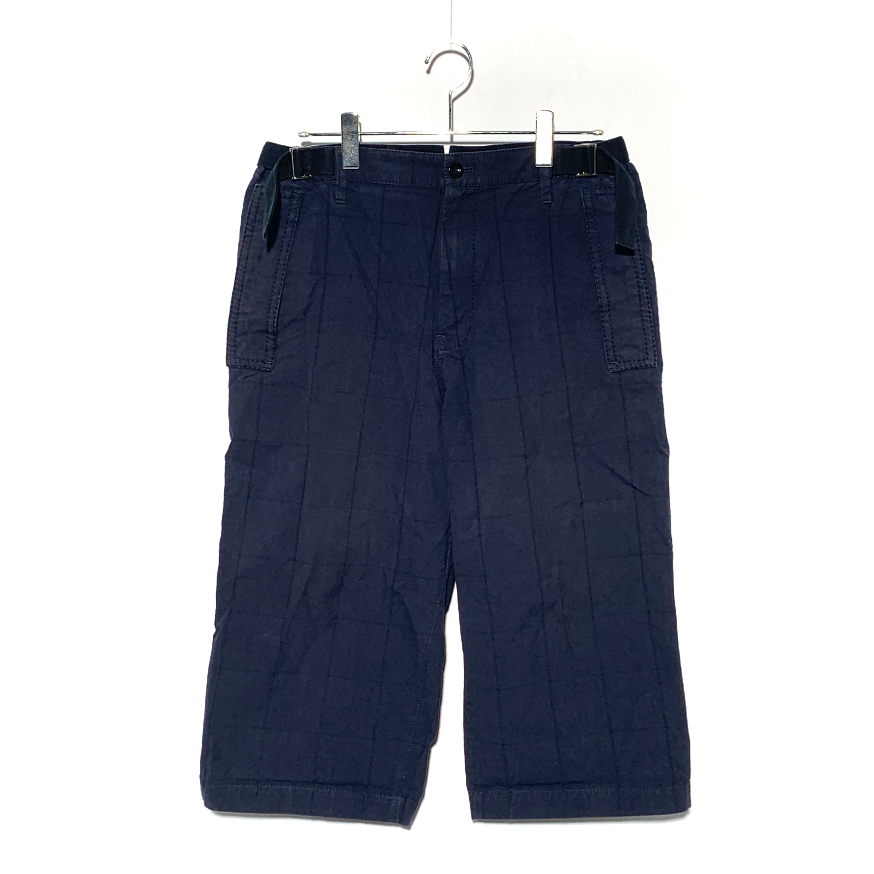 WIDE CROPPED PANTS Navy