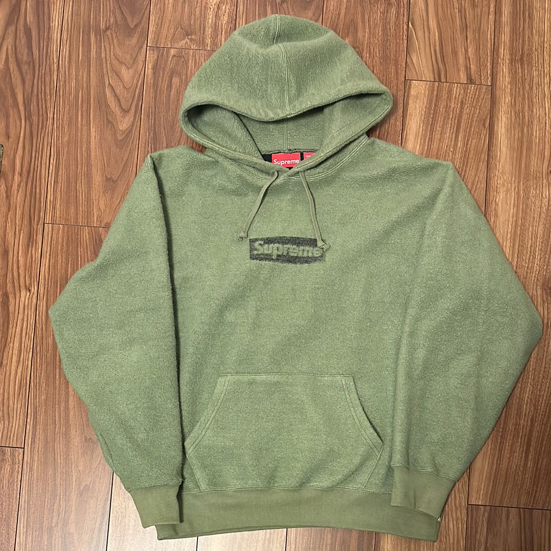 Supreme Inside Out Box Logo Hooded Sweatshirt "Light Olive"