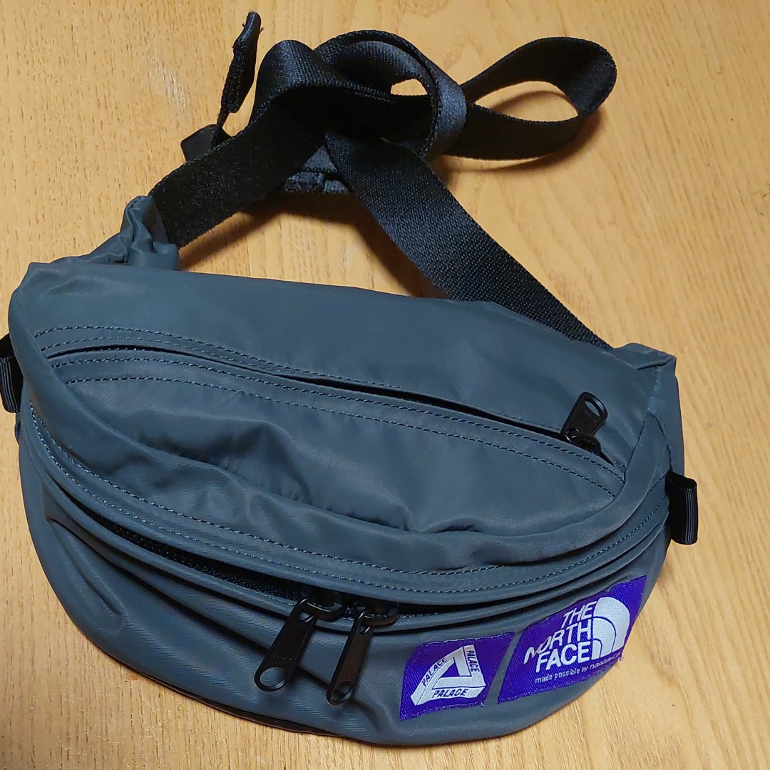 PALACE x The North Face Purple Label Mountain Wind Waist Bag "Asphalt Gray"