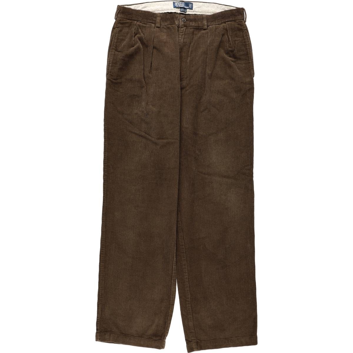 古着 ラルフローレン Ralph Lauren POLO by Ralph Lauren ANDREW PANT ツータック コーデュロイパンツ メンズw34相当/eaa675049