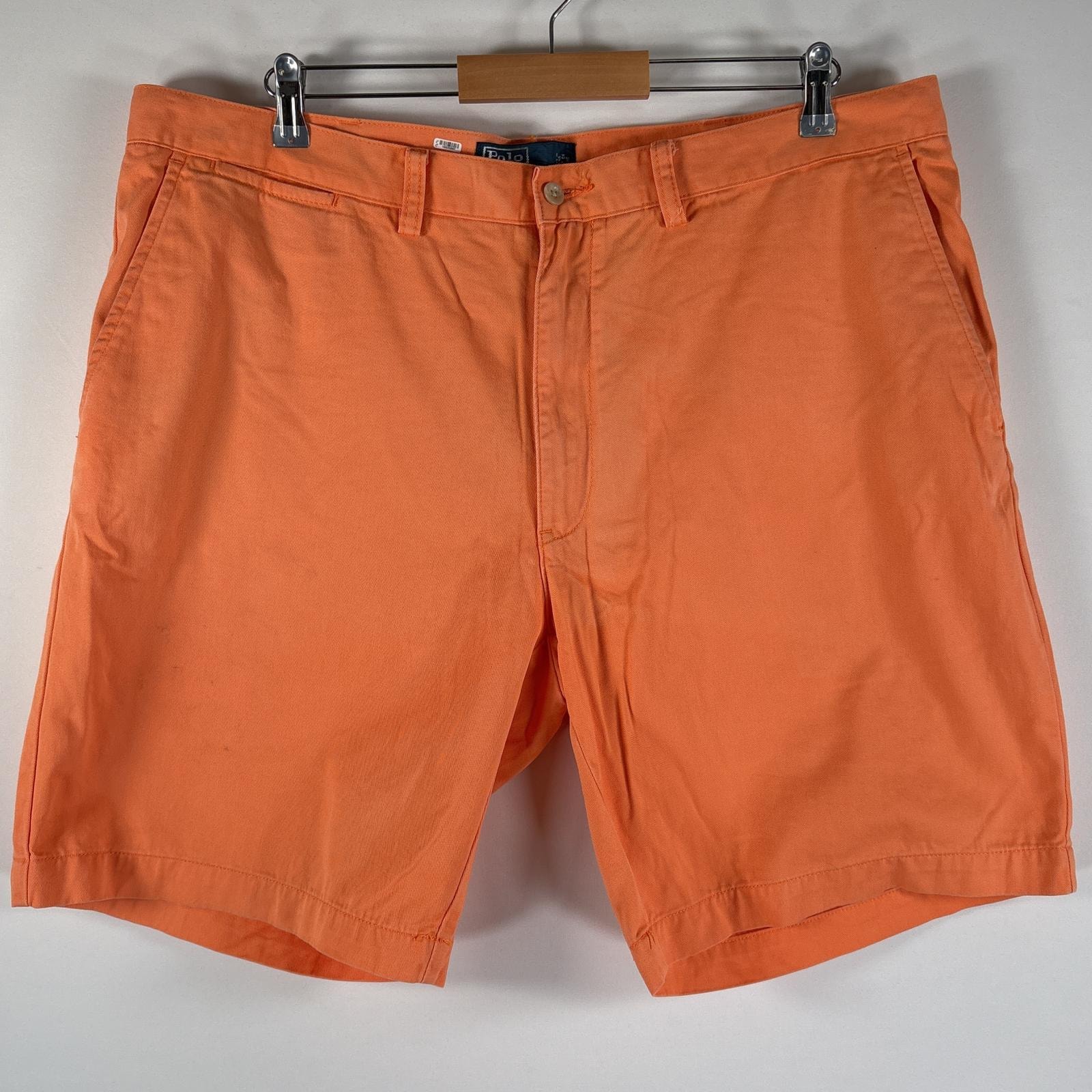 古着 90's/90年代 ポロバイラルフローレン Polo by Ralph Lauren ショートパンツ チノパン ポロチノ 大きいサイズ w40  オレンジ メンズ
