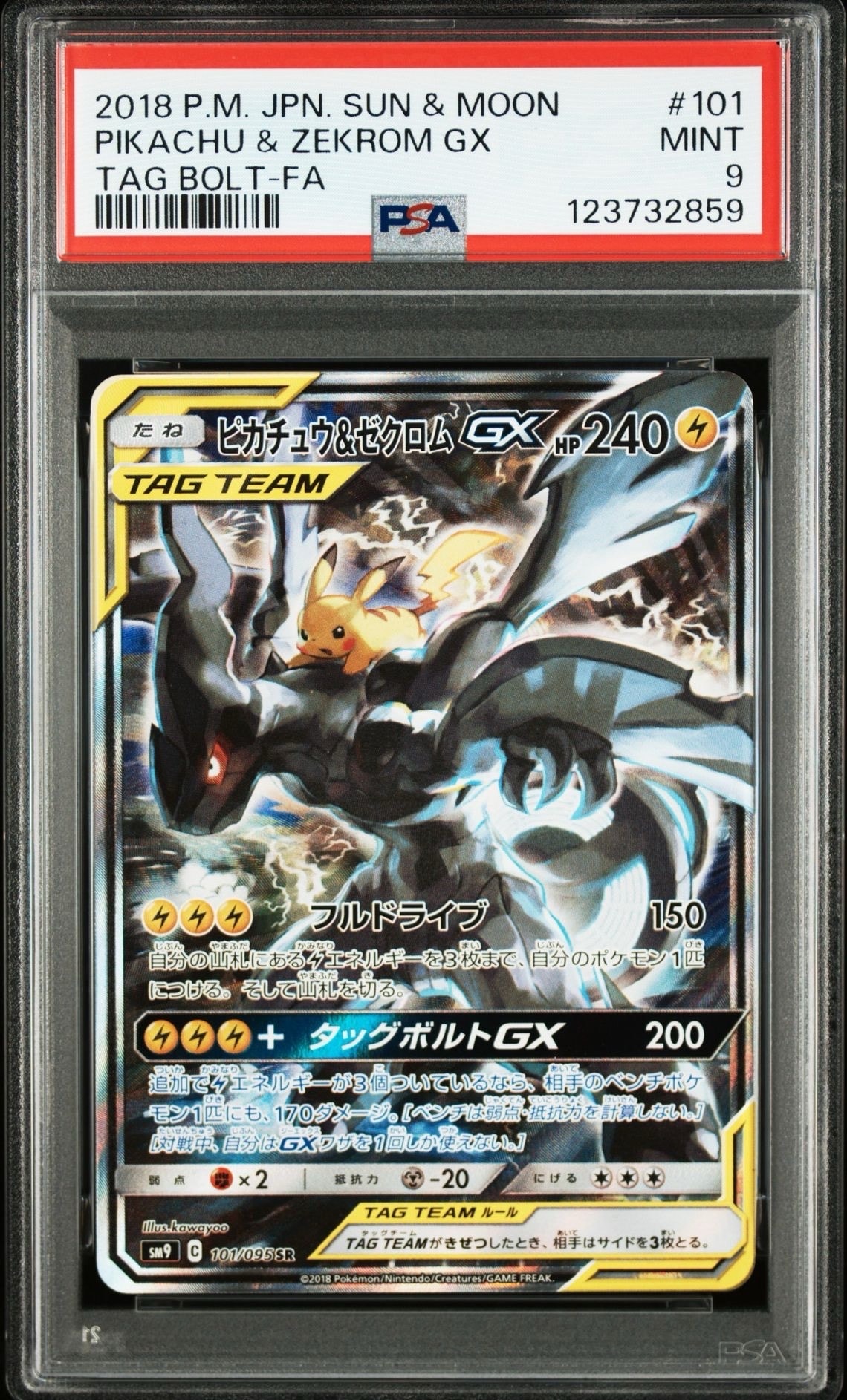 ピカチュウ&ゼクロムGX SR: SA [SM9 101/095](拡張パック「タッグボルト」)