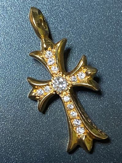 クロムハーツ 22k タイニーファットクロス パヴェダイヤ