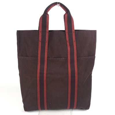 エルメス HERMES フールトゥカバス カバン トートバッグ ハンドバッグ コットン ブラウン系