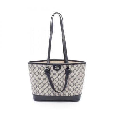 グッチ GUCCI オフィディア スモールトート GGスプリーム トートバッグ バッグ PVCコーティングキャンバス レザー レディース ネイビー系 765043 【中古】