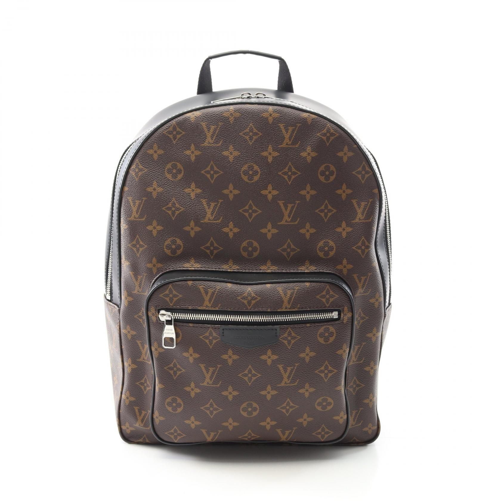 ルイ・ヴィトン LOUIS VUITTON ジョッシュ リュックサック バックパック バッグ PVCコーティングキャンバス レザー モノグラム・マカサー メンズ ブラウン系 / ブラック系 M41530 【中古】