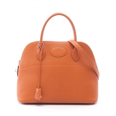 エルメス HERMES ボリード31 2WAY ハンドバッグ バッグ レザー シェーブル シェーブル ポティロン □H刻印(2004年製造) レディース オレンジ系 【中古】