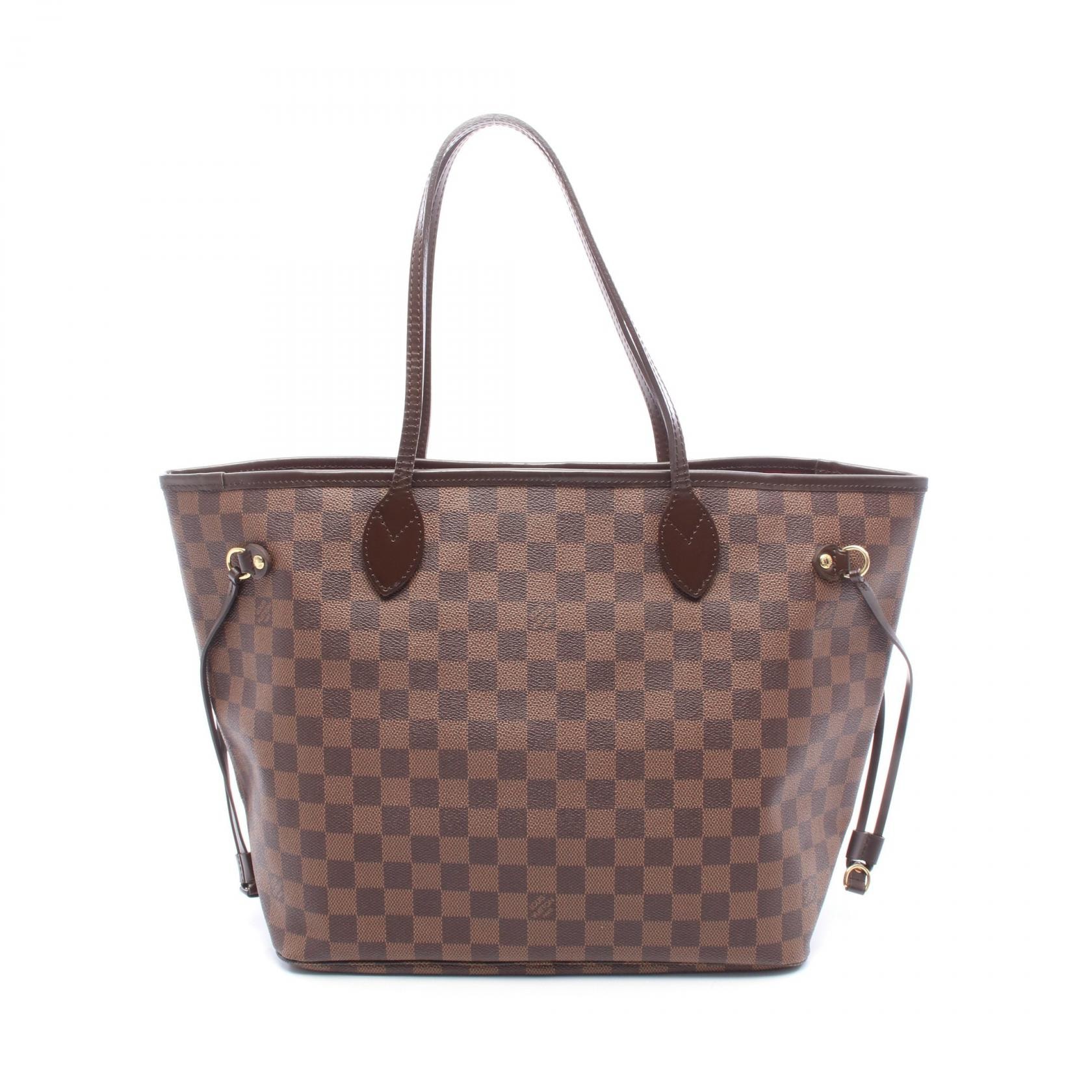 ルイ・ヴィトン LOUIS VUITTON ネヴァーフルMM トートバッグ バッグ PVCコーティングキャンバス レザー ダミエ エベヌ レディース ブラウン系 N51105 【中古】