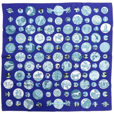 エルメス ポワ ド ソワ Pois de Soie カレH65