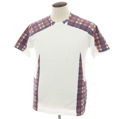 【中古】コムデギャルソンシャツ COMME des GARCONS SHIRT 2025年春夏 コットン クルーネック 半袖Tシャツ ホワイト【サイズL】【メンズ】