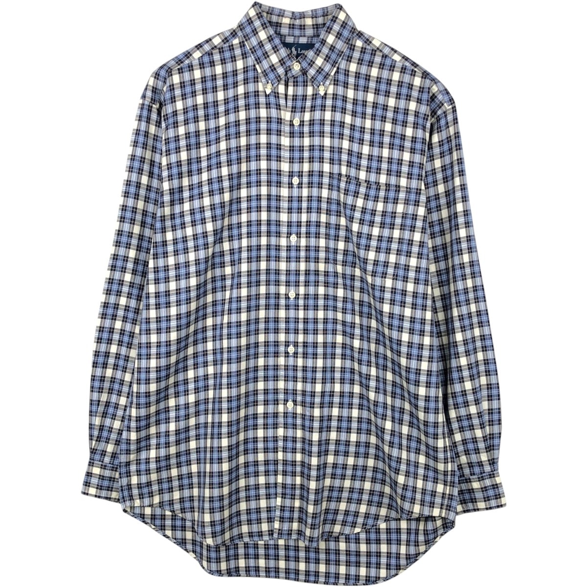 古着 ラルフローレン Ralph Lauren BLAKE 長袖 ボタンダウンチェックシャツ メンズM相当/eaa649587