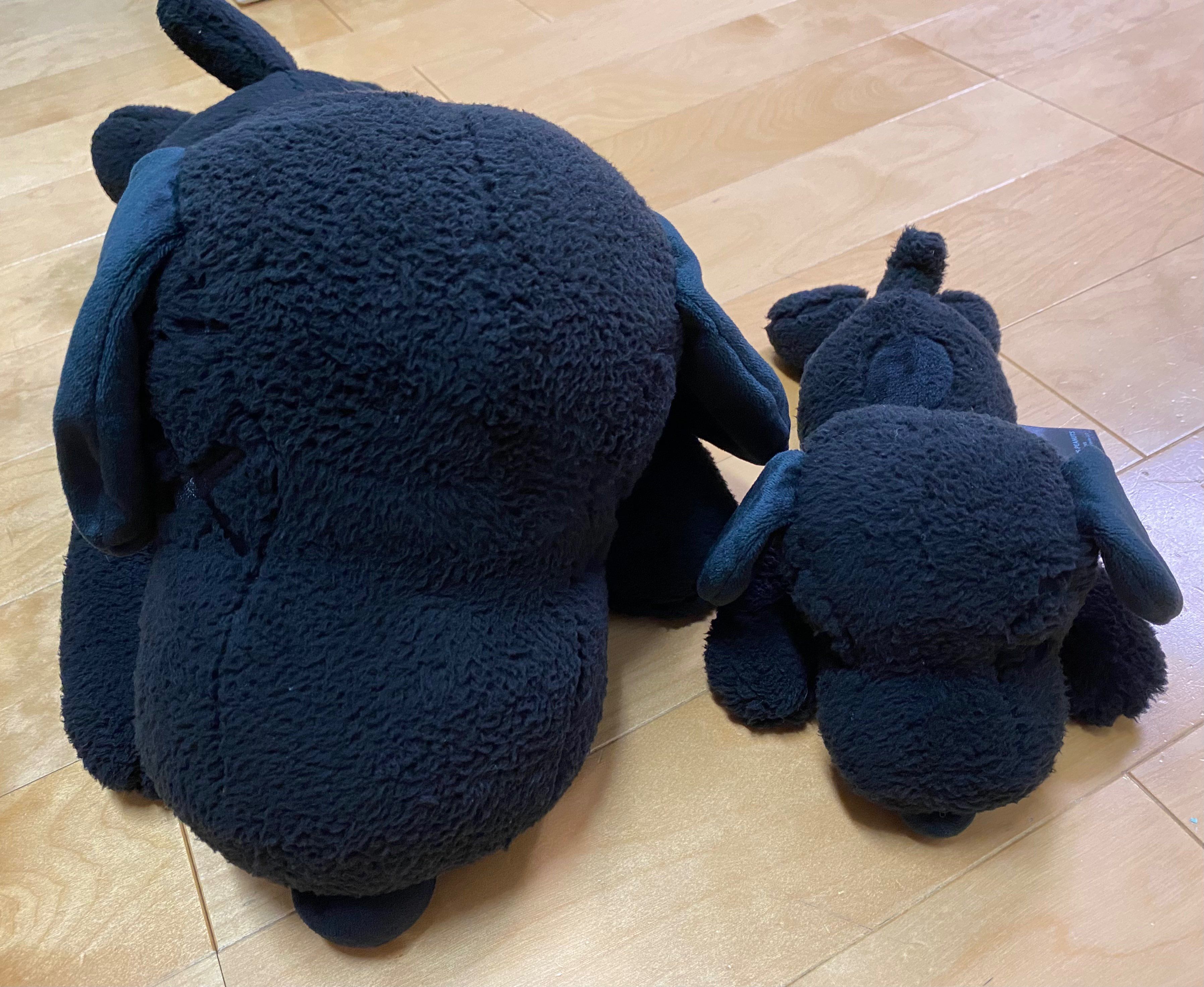 KAWS x Uniqlo x Peanuts Snoopy Plush Medium Size "Black"