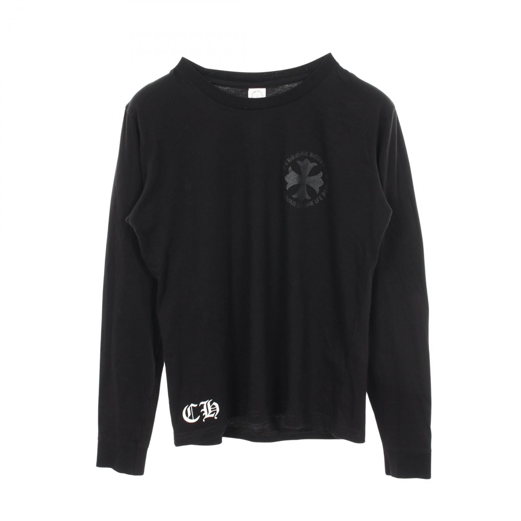 クロムハーツ CHROME HEARTS CHプラス バックプリント 長袖Tシャツ 衣料品 トップス コットン メンズ ブラック系 【中古】