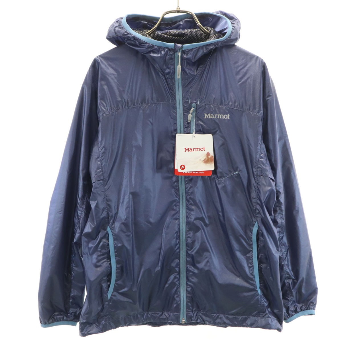 未使用 MARMOT マーモット 長袖 パーカー M ネイビー系 アウトドア