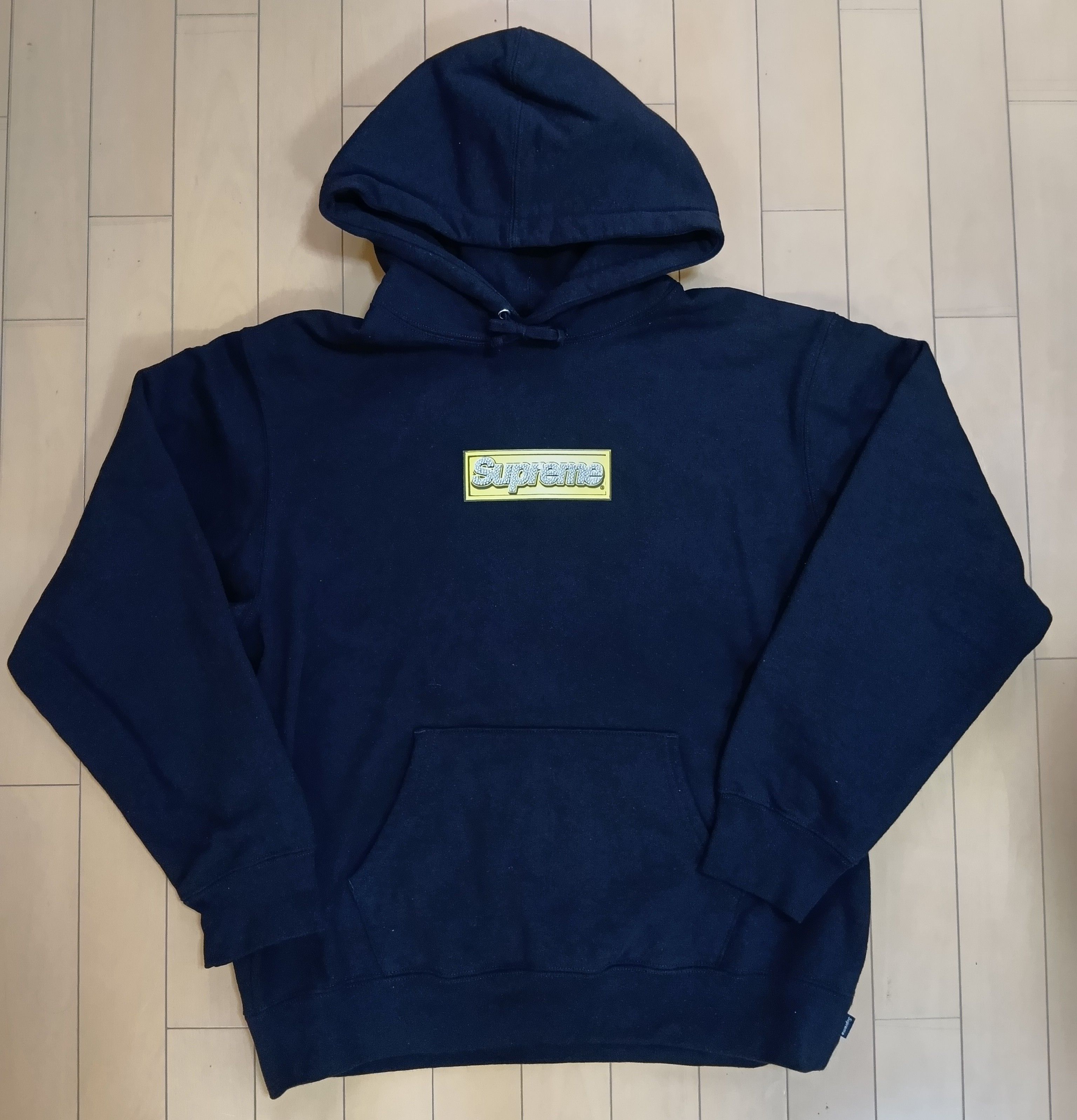 Supreme Bling Box Logo Hooded Sweatshirt "Black"