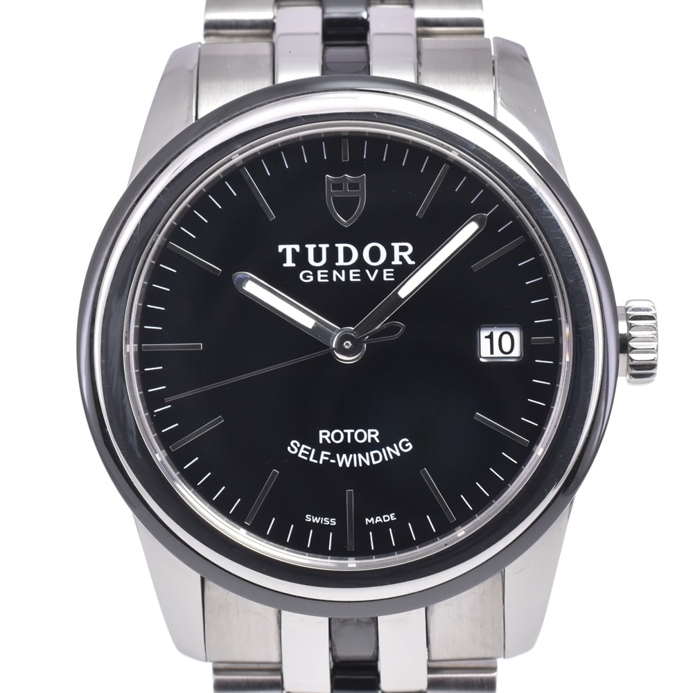 チューダー TUDOR 53000 グラマーデイト デイト ブラック 自動巻き レディース 美品 腕時計 C#149717