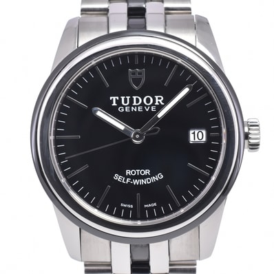 チューダー TUDOR 53000 グラマーデイト デイト ブラック 自動巻き レディース 美品 腕時計 C#149717