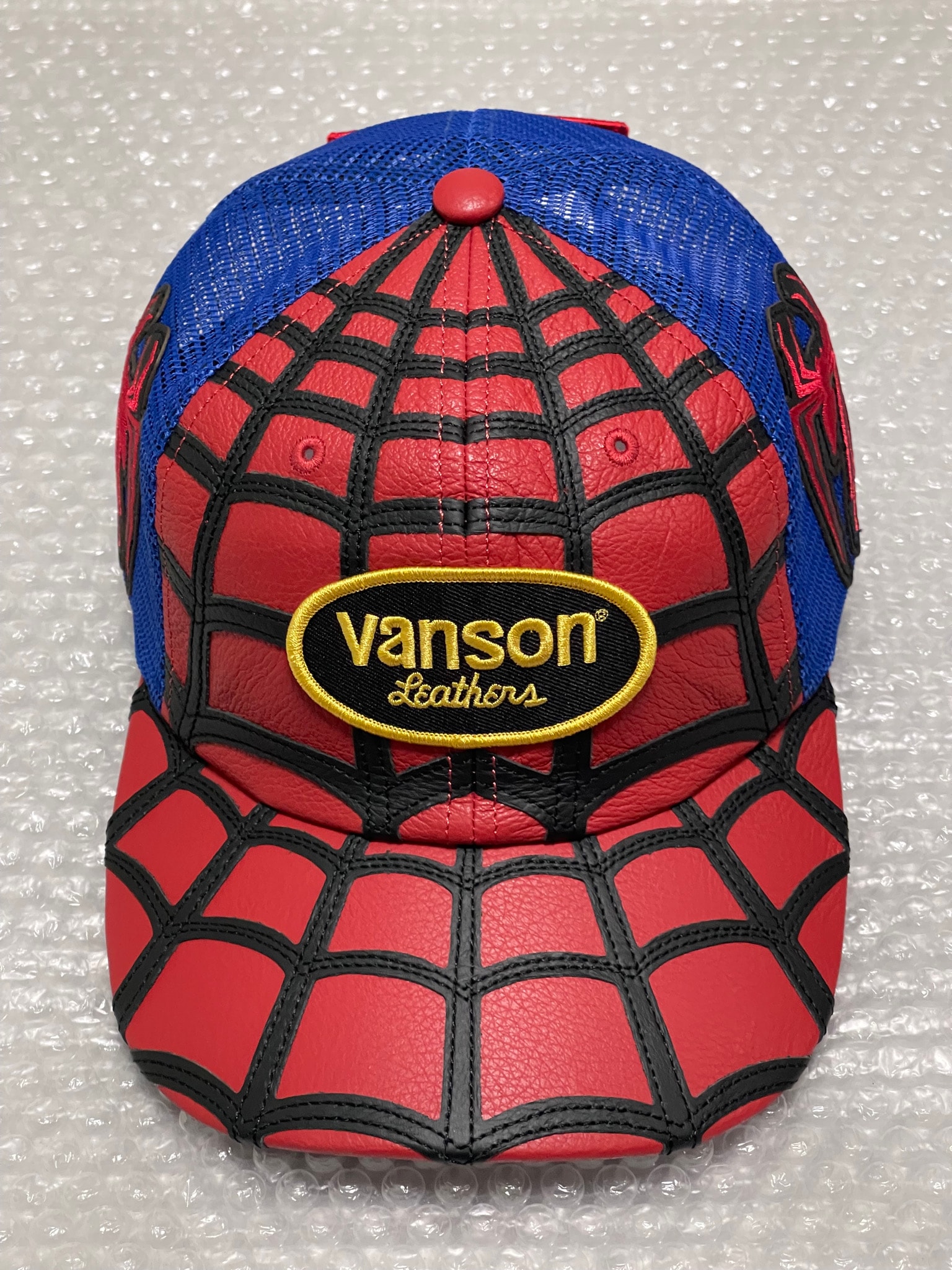 Supreme x Vanson Leathers Spider-Man Mesh Back 6-Panel "Red"
