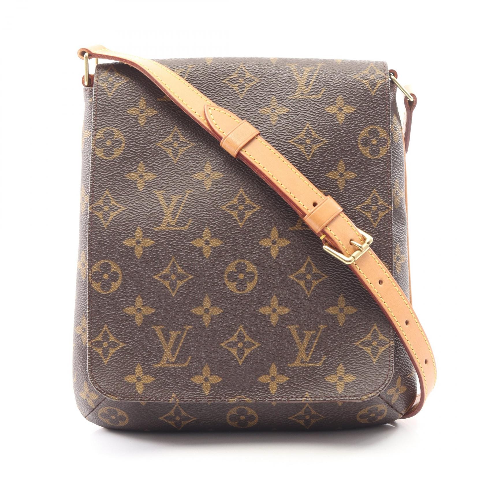 ルイ・ヴィトン LOUIS VUITTON ミュゼットサルサ ショートストラップ モノグラム ショルダーバッグ バッグ PVCコーティングキャンバス レザー モノグラム レディース ブラウン系 M51258 【中古】