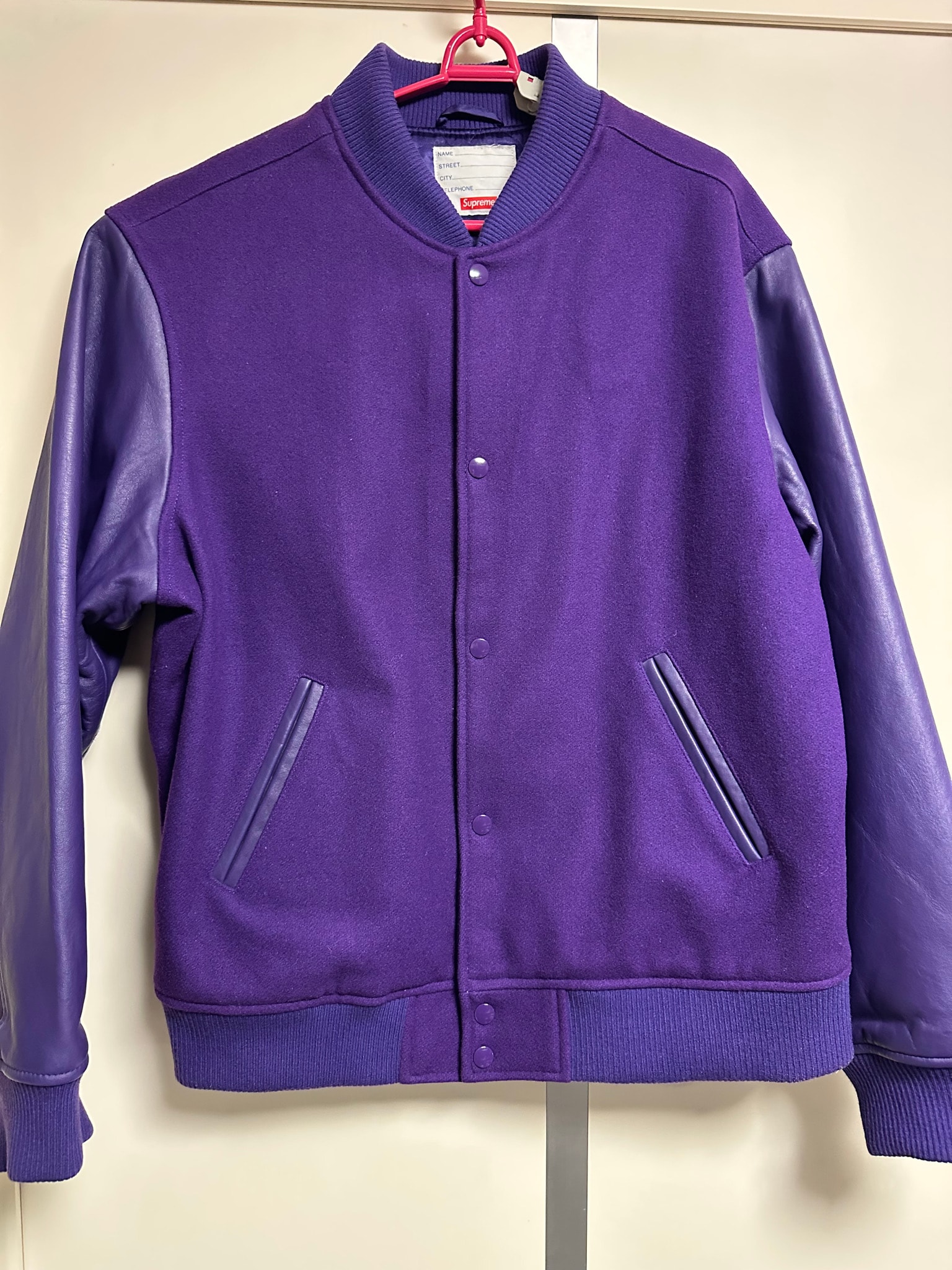 Supreme Motion Logo Varsity Jacket "Purple"