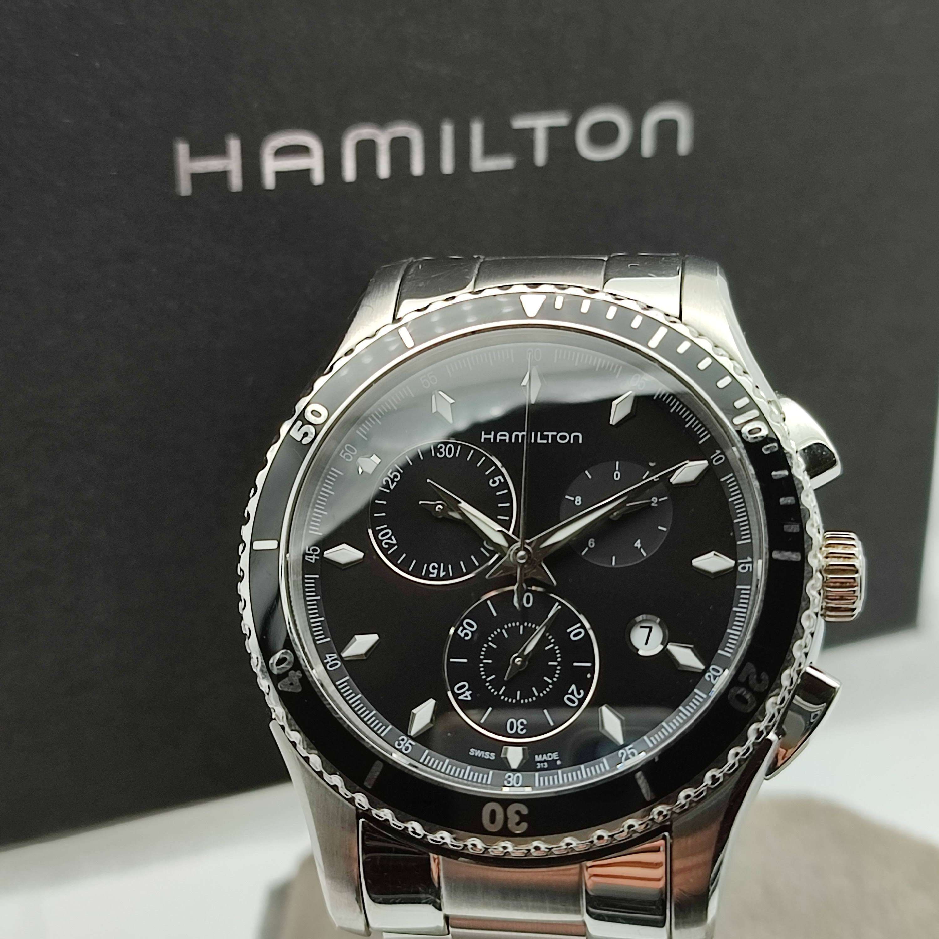 【美品】HAMILTON ハミルトン H375120 クロノグラフジャズマスター