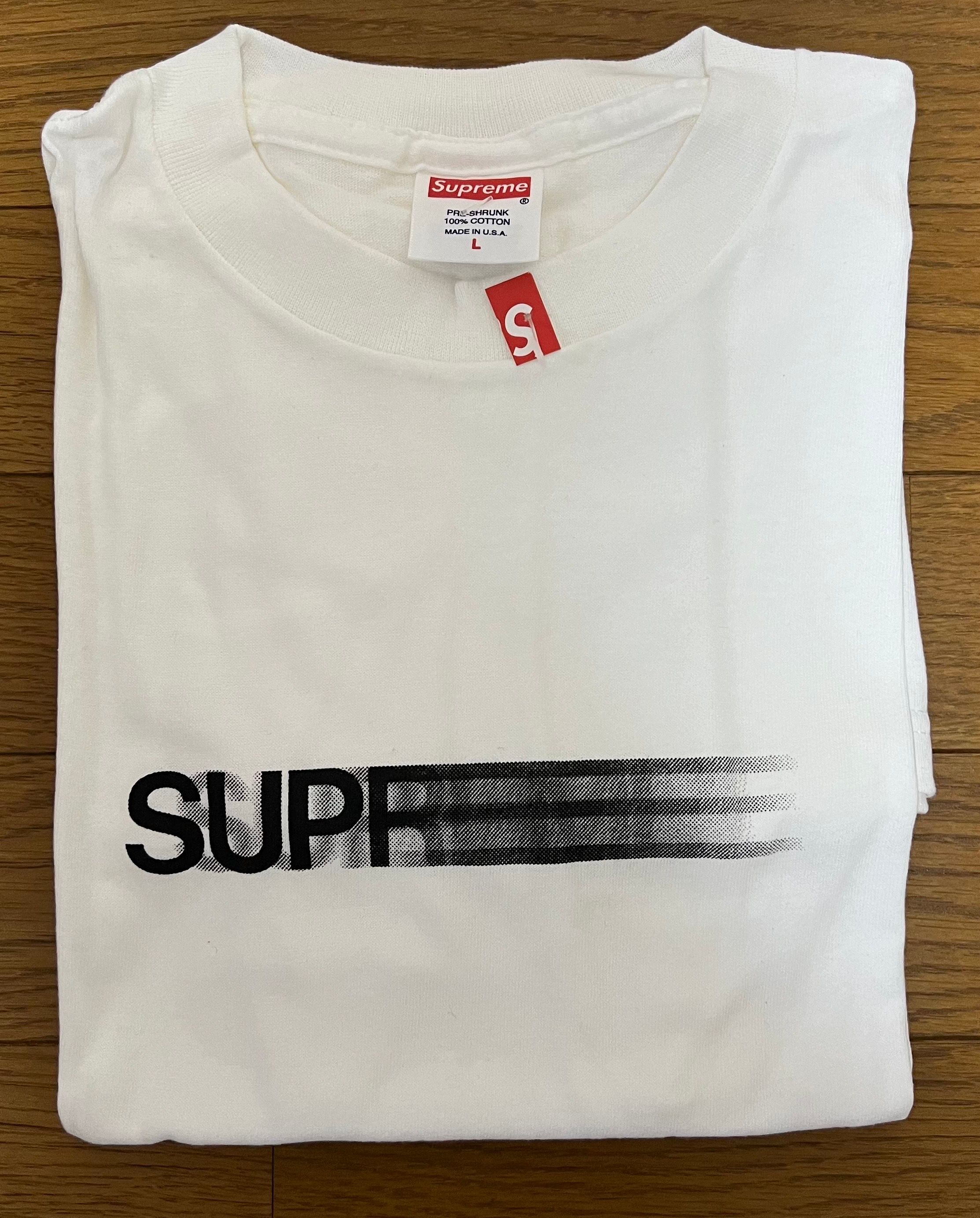シュプリーム モーションロゴ Tシャツ "ホワイト"