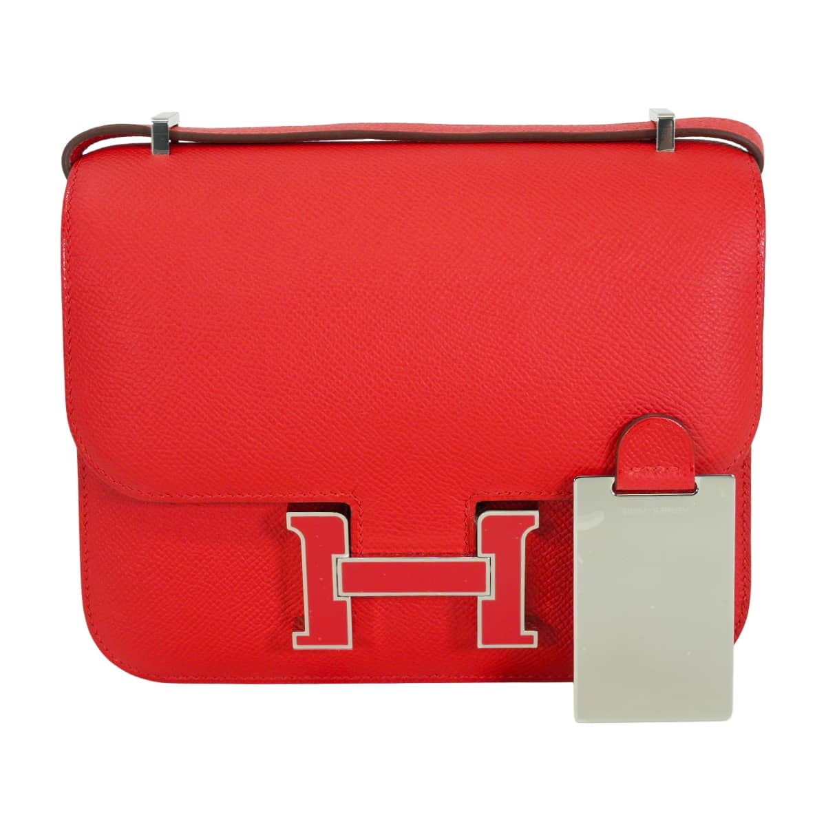 【恵比寿明治通り店】HERMES エルメス ショルダーバッグ コンスタンス3 ミニ 18 ミロワール ルージュラデュ エプソン/ラッカー シルバー金具 G刻印 新品未使用