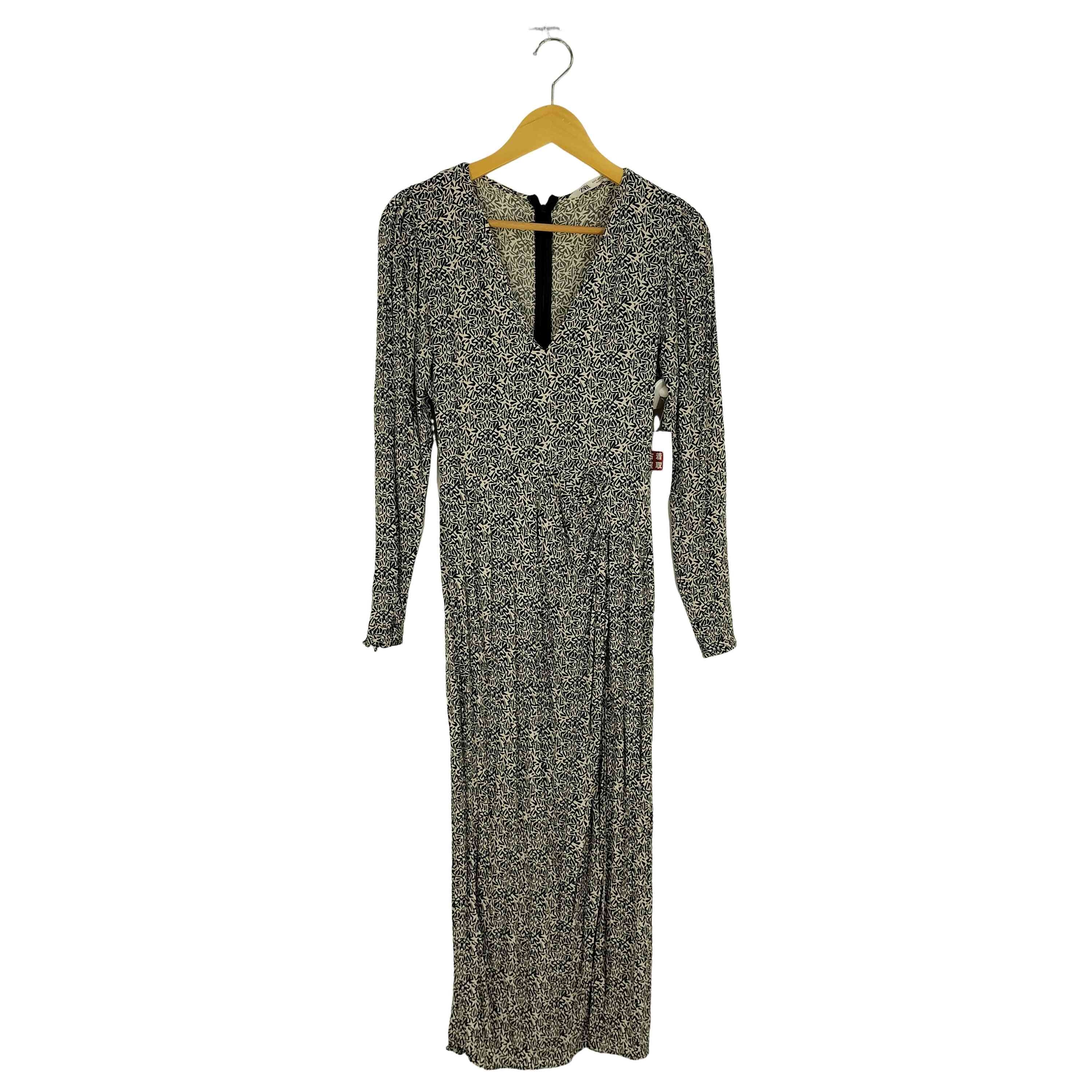 PRINTED MIDI DRESS 総柄 ギャザー ワンピース【1136665324690】