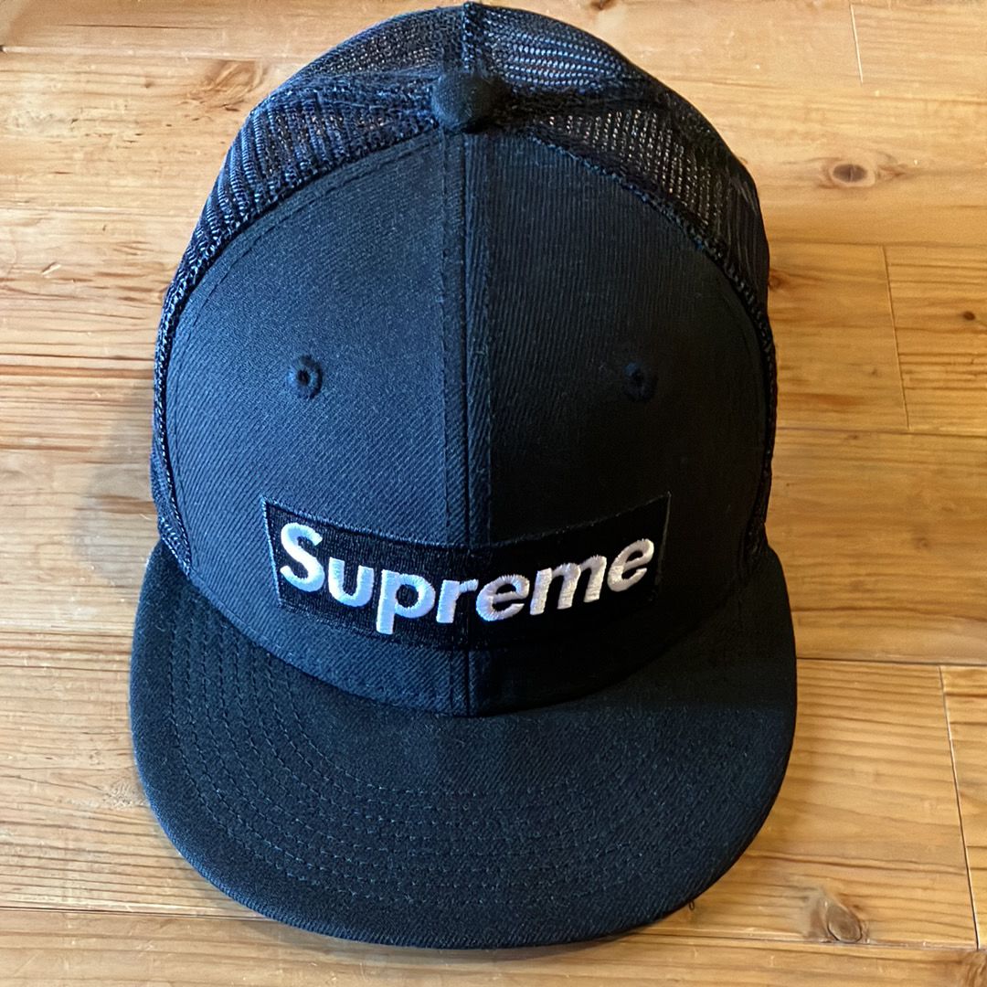 Supreme Box Logo Mesh Back New Era "Black" (22SS)